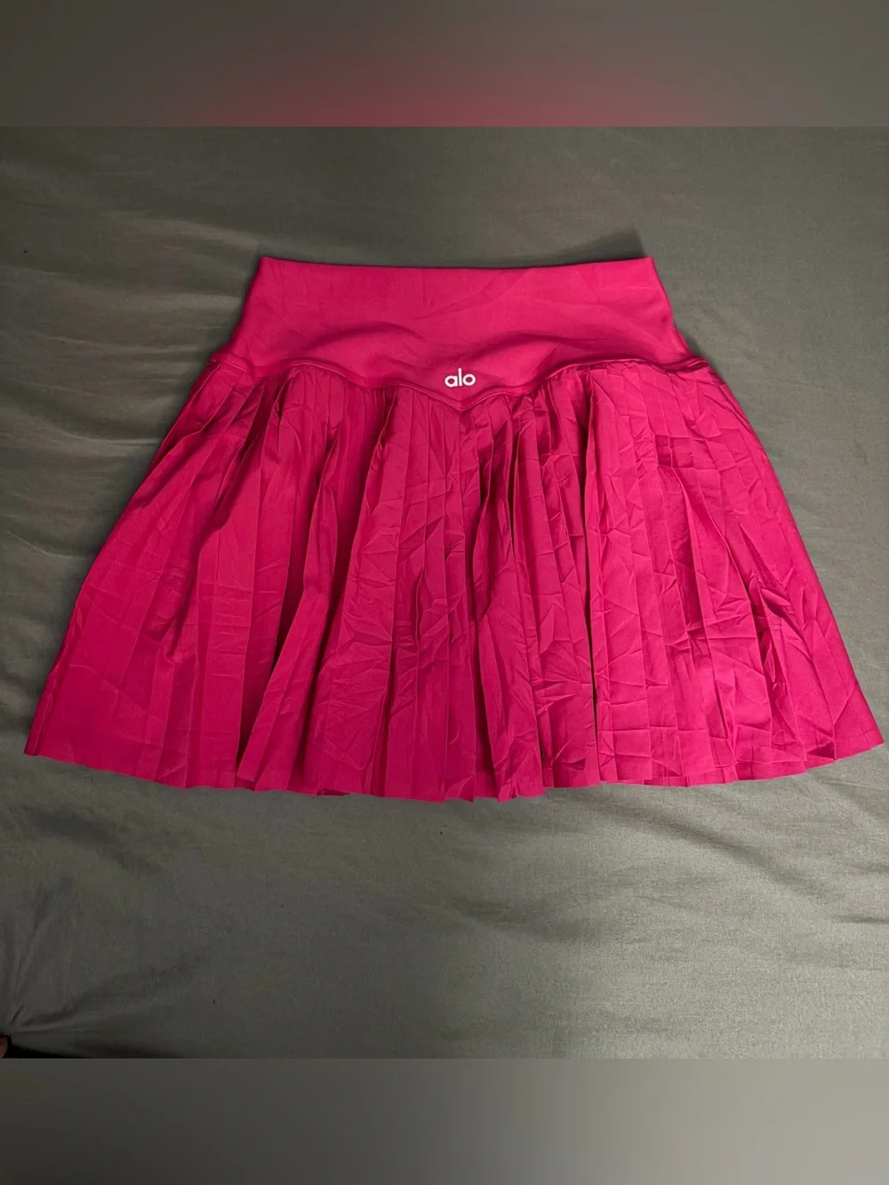 ALO Yoga Hot Pink Pleated Skater Skirt